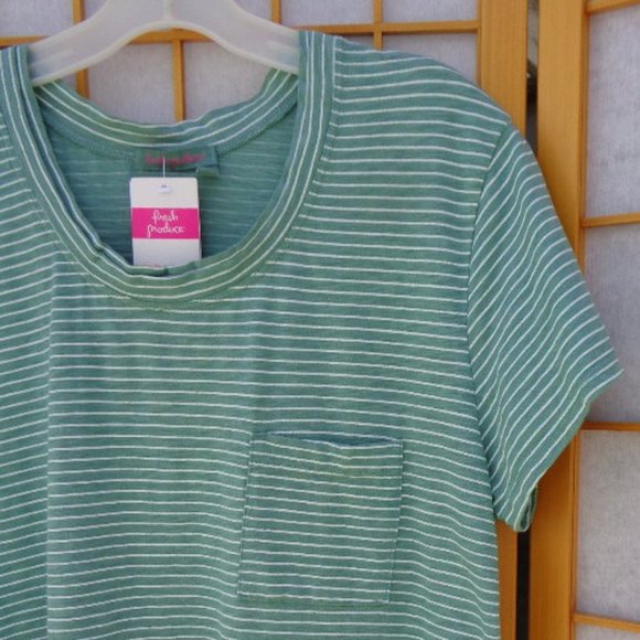 FRESH PRODUCE Janey Slub T cotton knit top hi-low hem NWT $55 - Picture 3 of 5